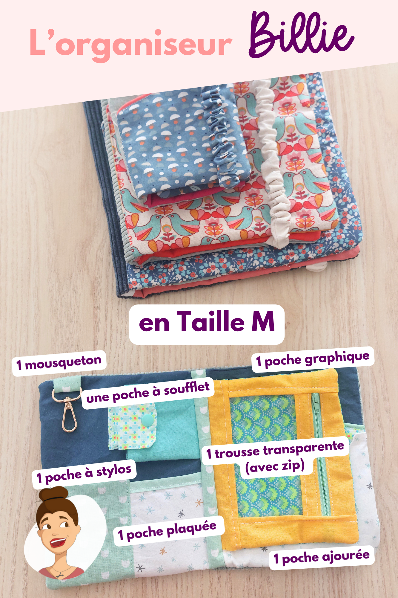 Patron de l'organiseur Billie