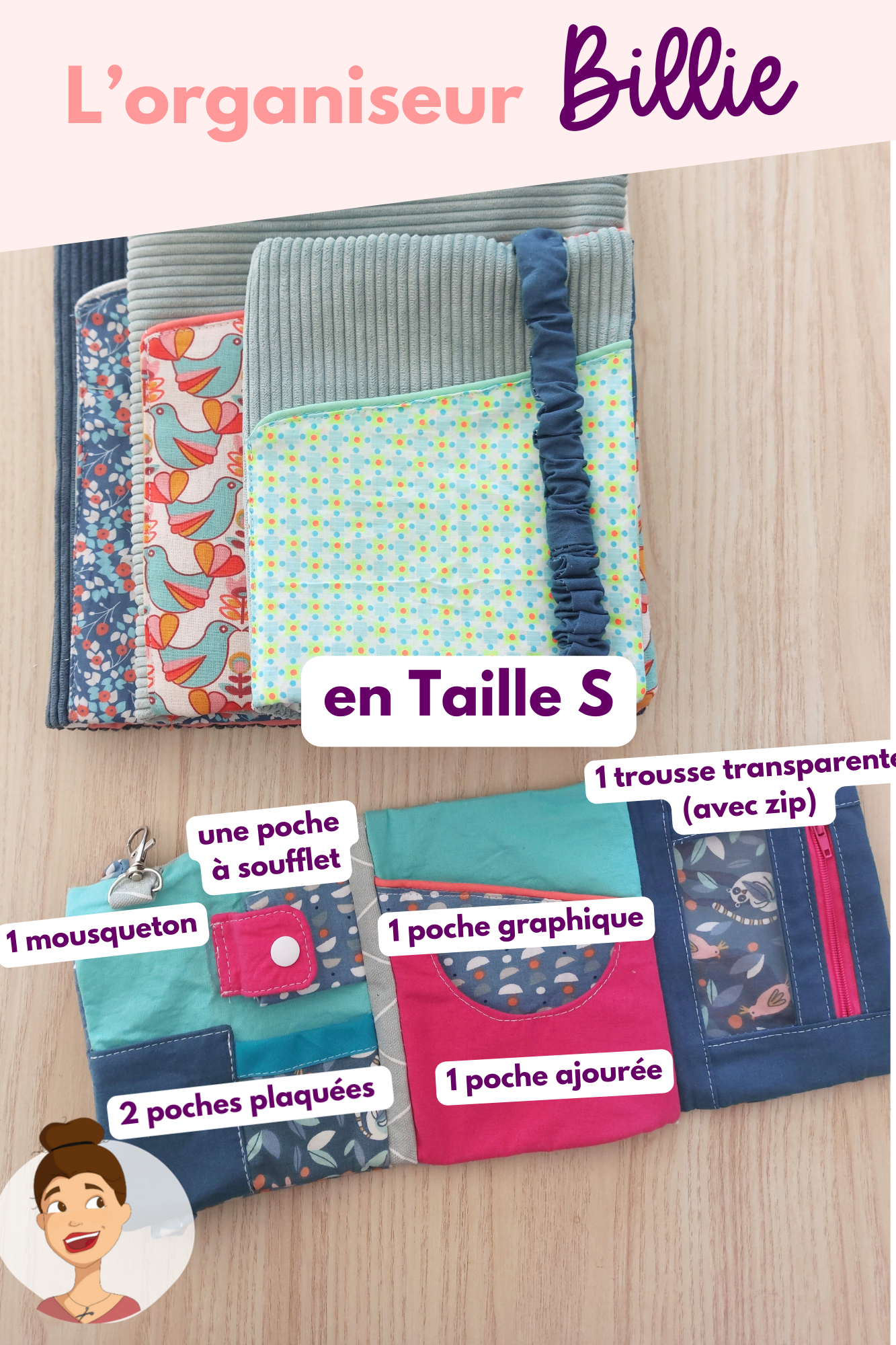 Patron de l'organiseur Billie