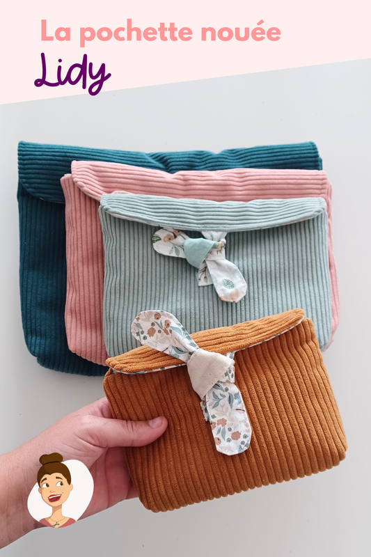 Patron de la pochette nouée Lidy