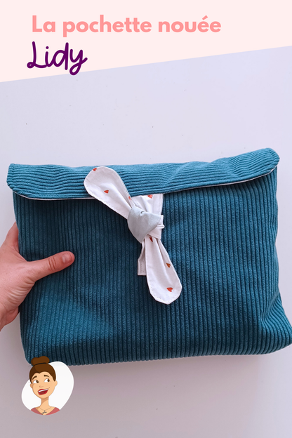 Patron de la pochette nouée Lidy