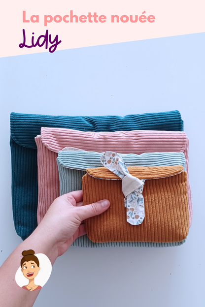 Patron de la pochette nouée Lidy