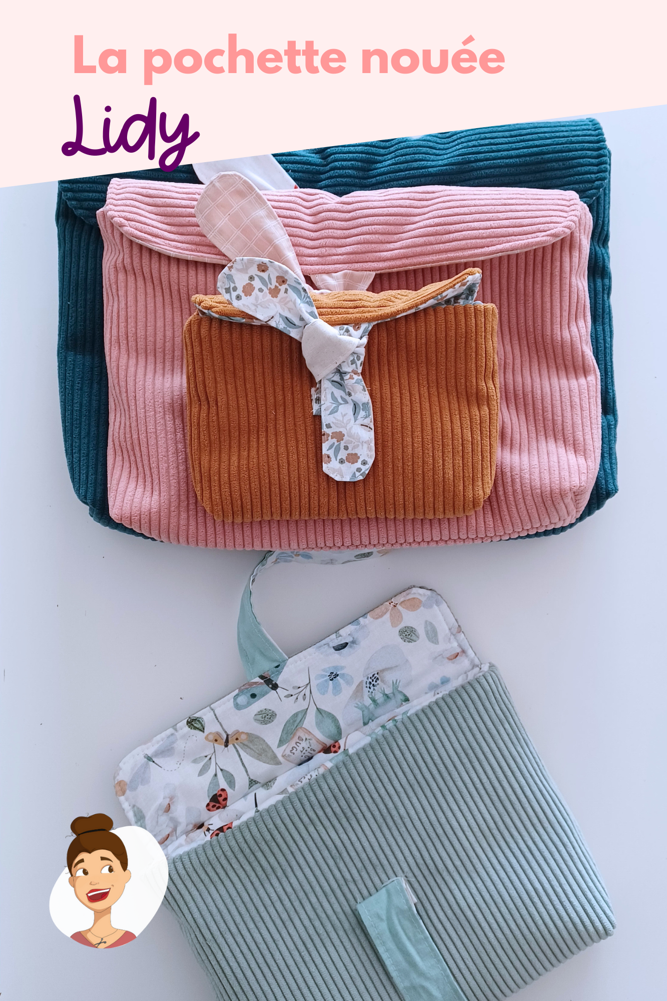 Patron de la pochette nouée Lidy