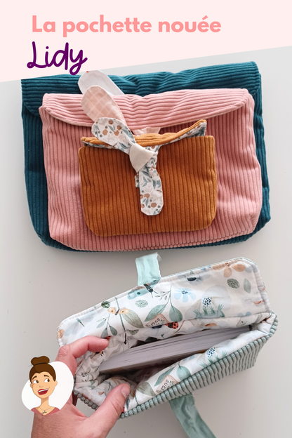 Patron de la pochette nouée Lidy
