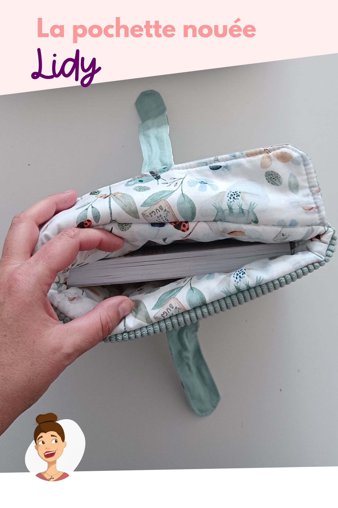 Patron de la pochette nouée Lidy