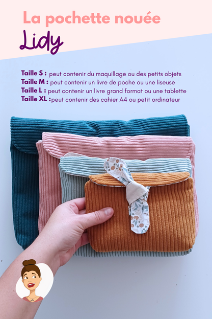 Patron de la pochette nouée Lidy
