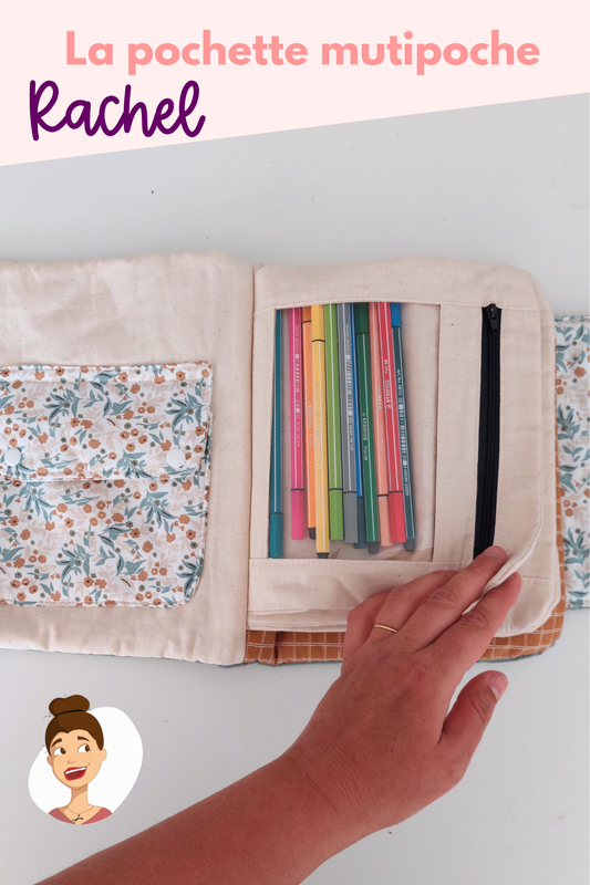 Patron de la pochette multipoche Rachel