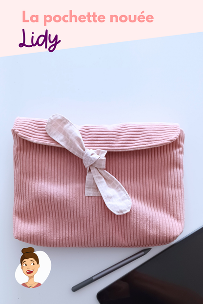 Patron de la pochette nouée Lidy