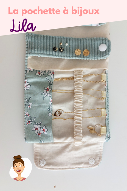 Patron de la pochette à bijoux Lila