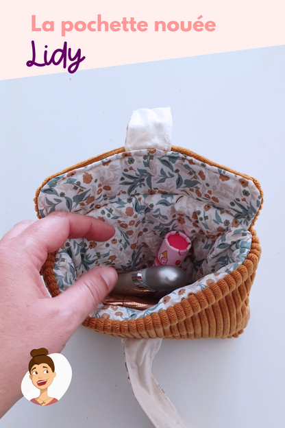 Patron de la pochette nouée Lidy