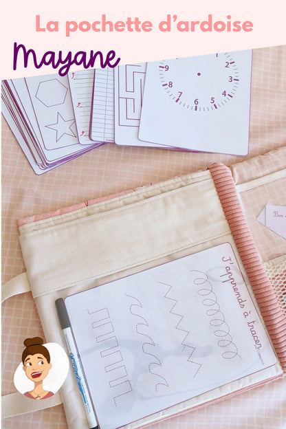 Patron couture tuto pdf - pochette ardoise velleda Cemailine tutoriel facile débutant