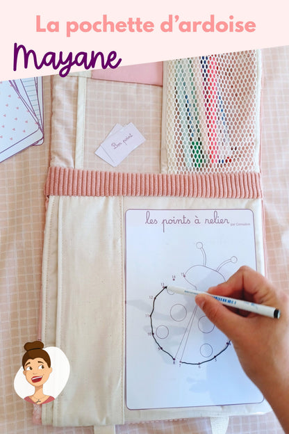 Patron couture tuto pdf - pochette ardoise velleda Cemailine 