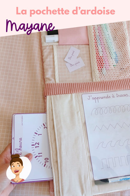 Patron couture tuto pdf - pochette ardoise velleda Cemailine 