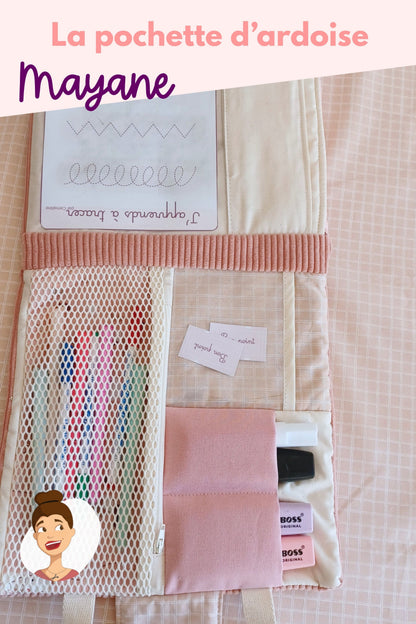 Patron couture tuto pdf - pochette ardoise velleda Cemailine 