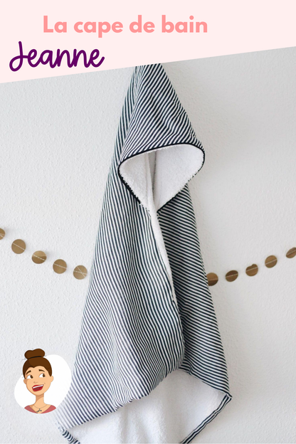 Patron de la cape de bain Jeanne