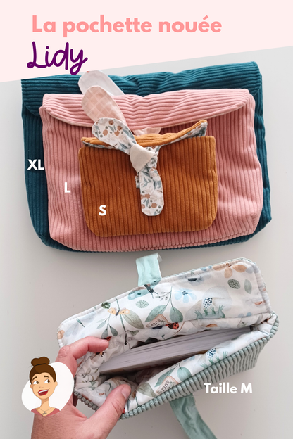 Patron de la pochette nouée Lidy