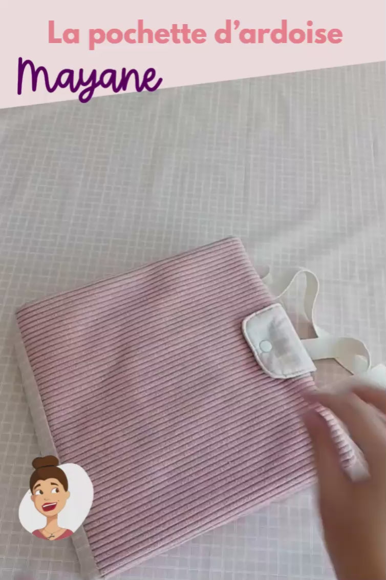 Patron couture tuto pdf - pochette ardoise velleda Cemailine - tuto projet couture pdf facile pour pochette ardoise veleda et fiche pour enfant - cadeau de noel anniversaire - facile